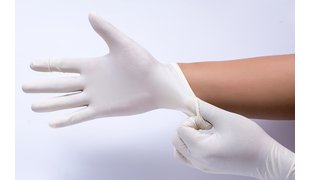 Gants en latex non poudrés blancs